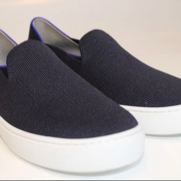 Rothy's The Original Slip On Sneaker Navy Solid Textile Shoe Woman’s US 8.5 - Picture 8 of 11